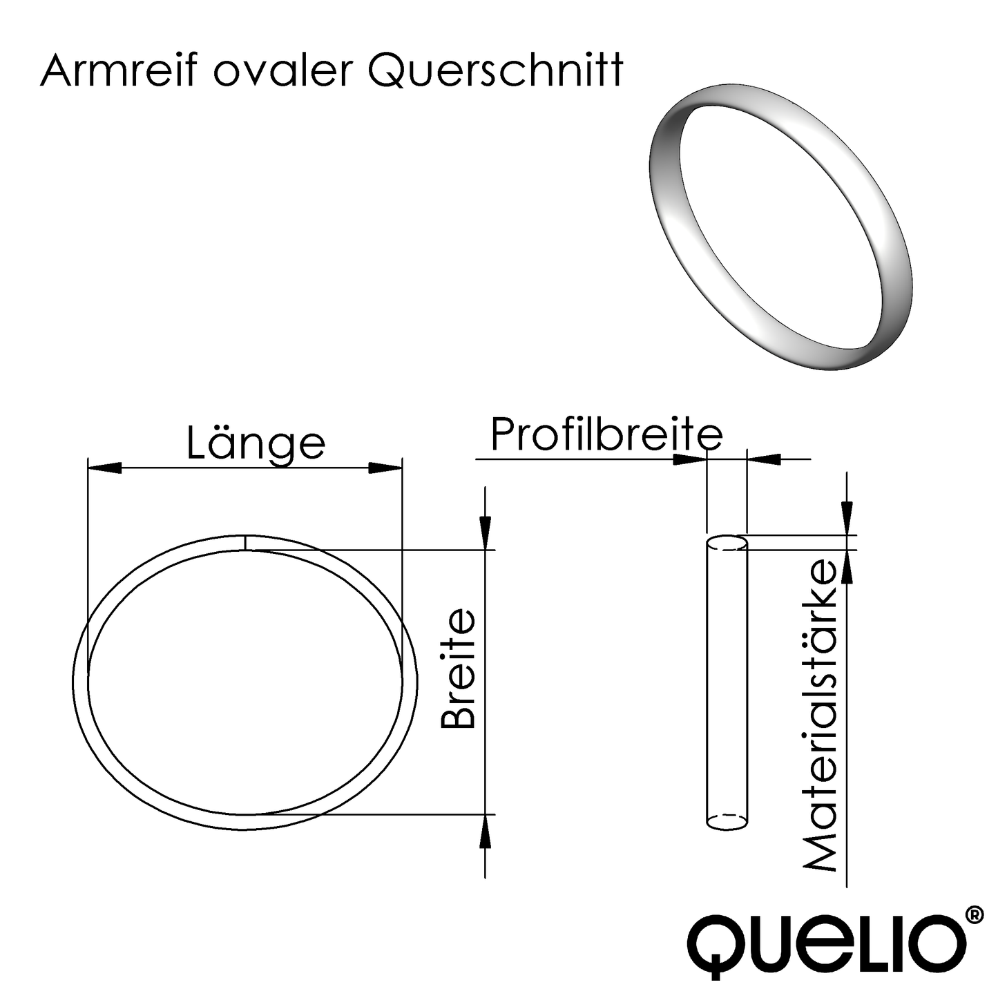 Armreif oval
