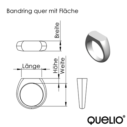 Bandring quer mit Fläche