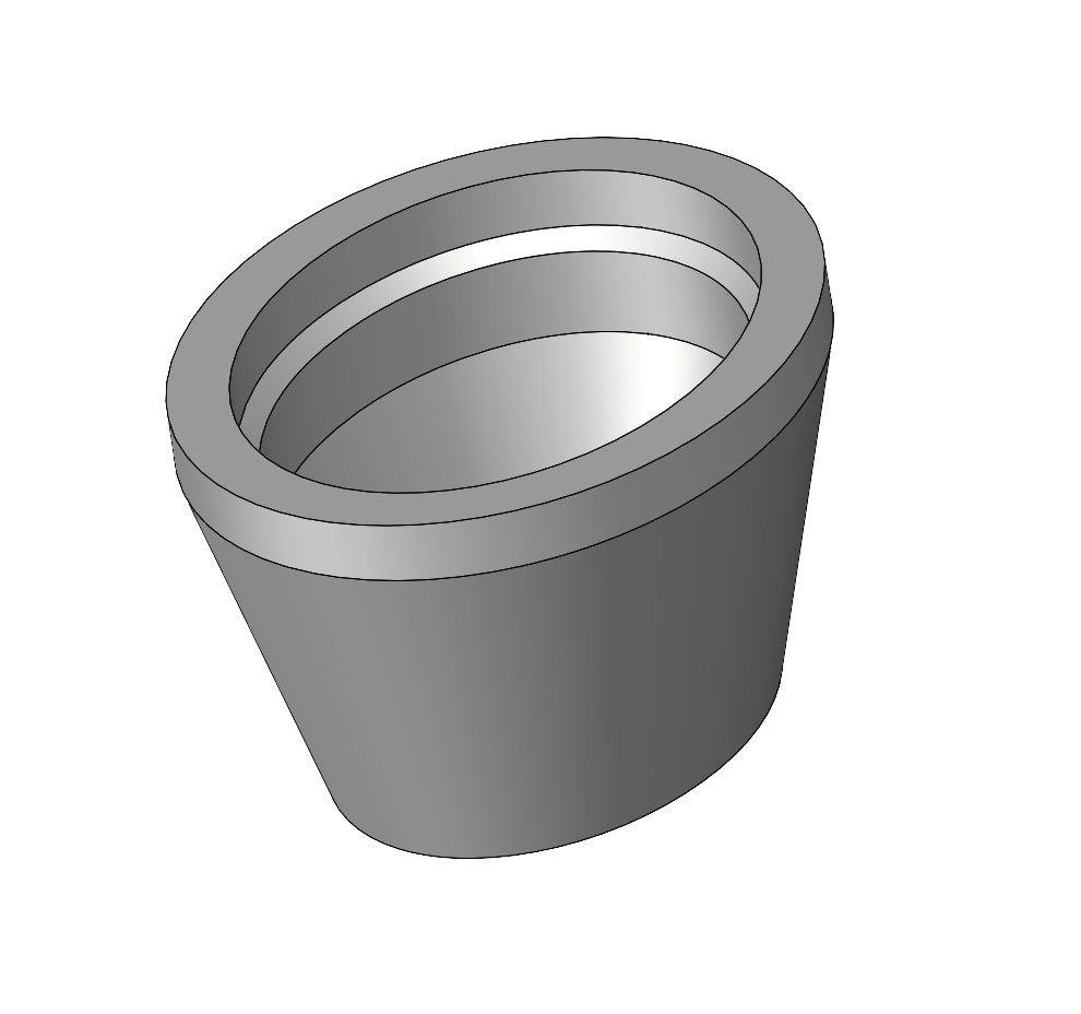 Fassung oval konisch