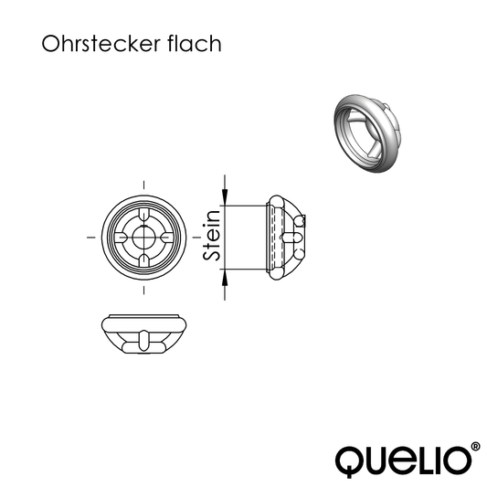 Ohrstecker extra flach