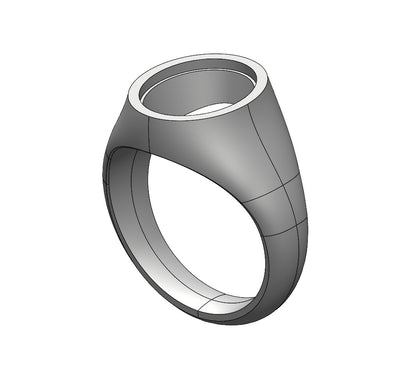 Siegelring oval konkav