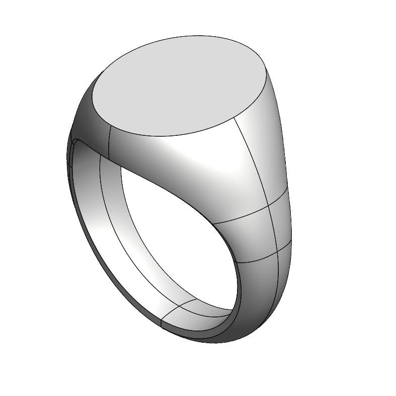 Siegelring oval massiv