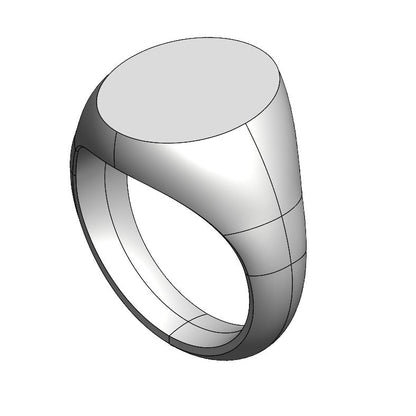 Siegelring oval massiv