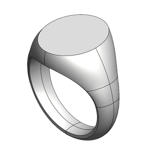 Siegelring oval massiv