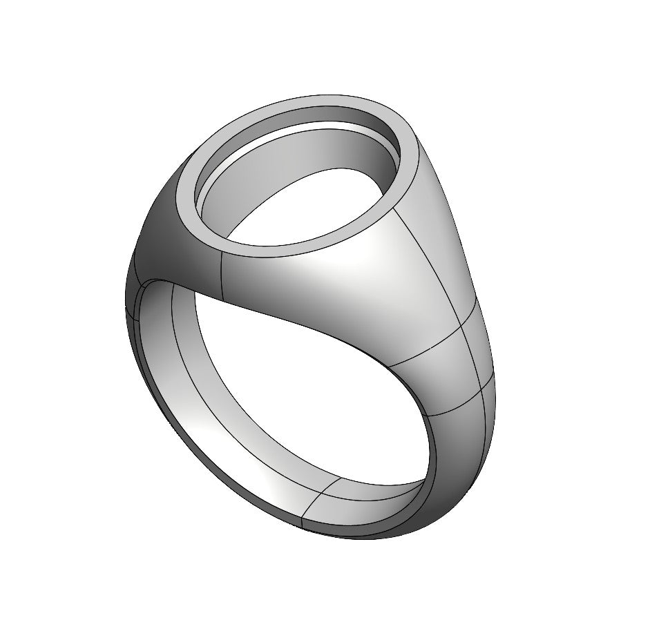 Siegelring oval Steinloch