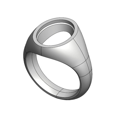 Siegelring oval Steinloch