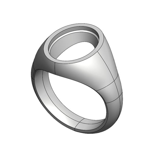 Siegelring oval Steinloch